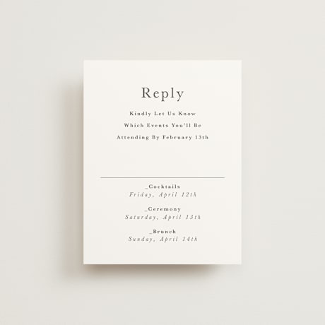 Multi-Event RSVP Cards