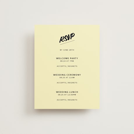 Multi-Event RSVP Cards