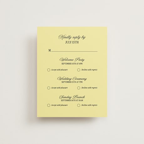 Multi-Event RSVP Cards