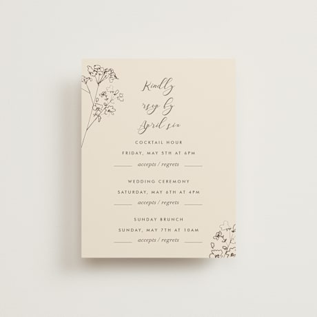 Multi-Event RSVP Cards