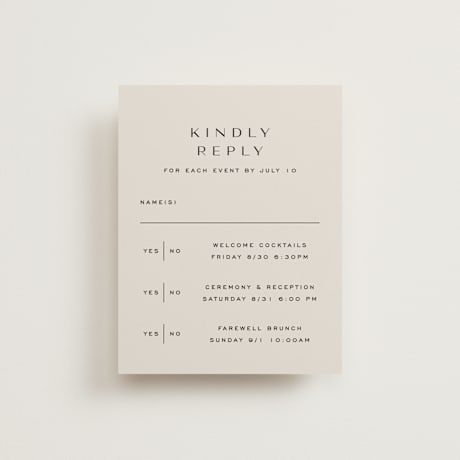 Multi-Event RSVP Cards