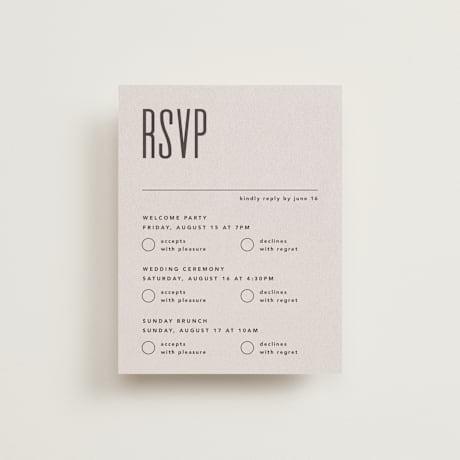 Multi-Event RSVP Cards
