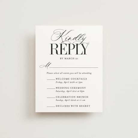 Multi-Event RSVP Cards