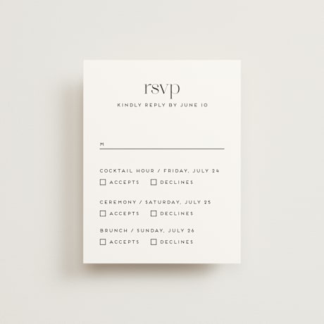 Multi-Event RSVP Cards