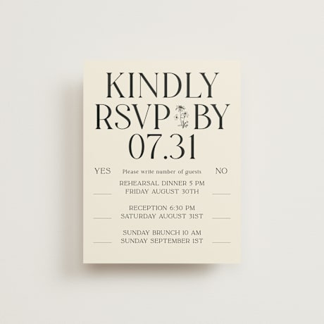 Multi-Event RSVP Cards