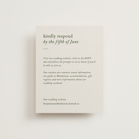 RSVP Online Enclosure Cards