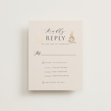 Foil-Pressed RSVP Cards