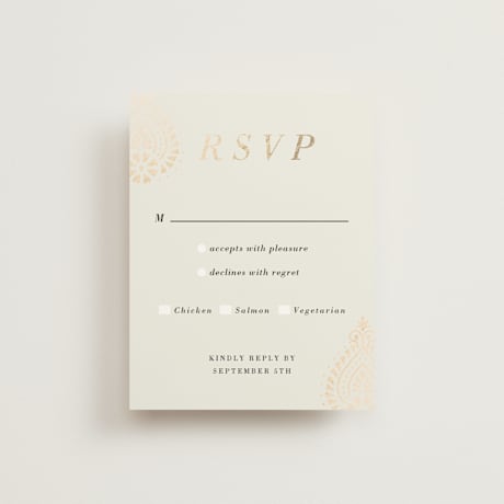 Foil-Pressed RSVP Cards