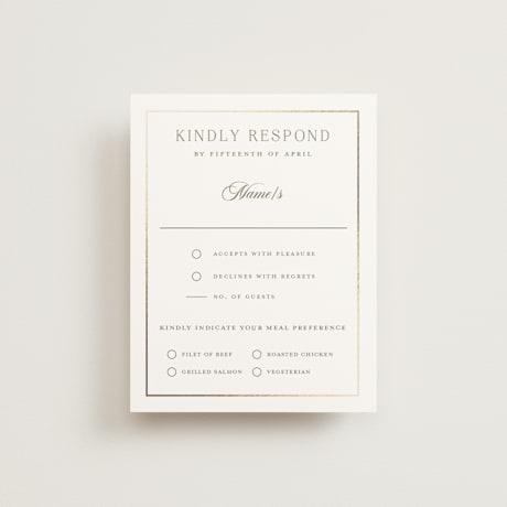 Foil-Pressed RSVP Cards