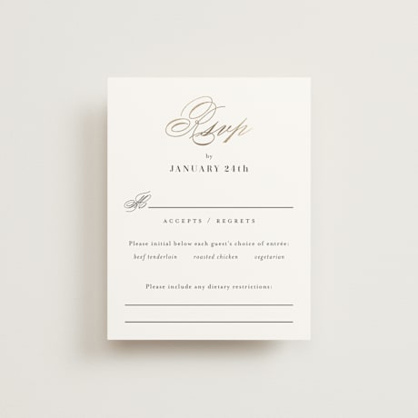 Foil-Pressed RSVP Cards