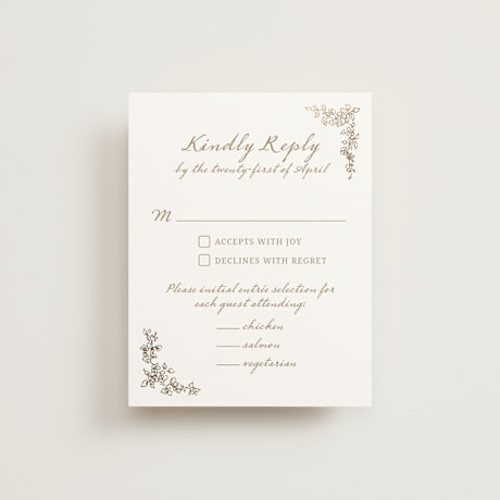 Foil-Pressed RSVP Cards