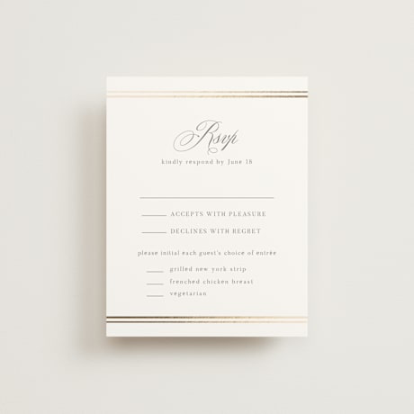 Foil-Pressed RSVP Cards