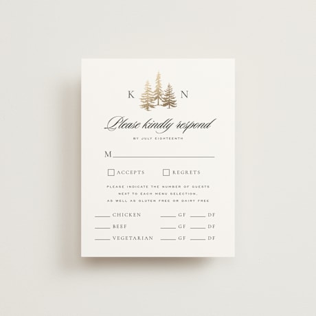 Foil-Pressed RSVP Cards