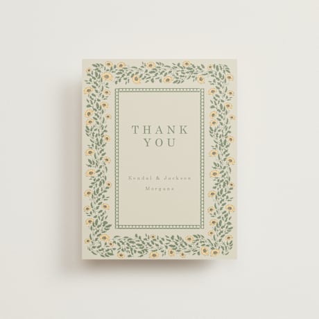 Flat Wedding Thank You Cards