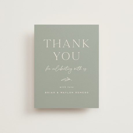Flat Wedding Thank You Cards