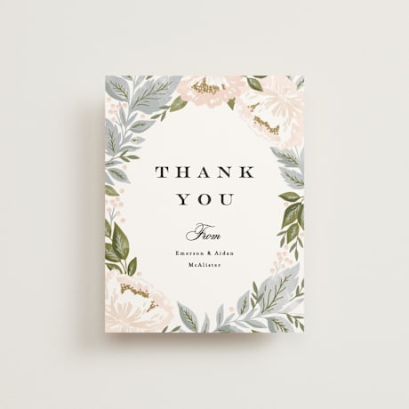 Flat Wedding Thank You Cards
