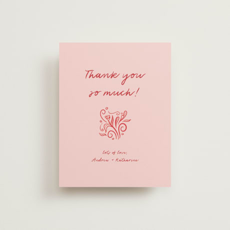 Flat Wedding Thank You Cards