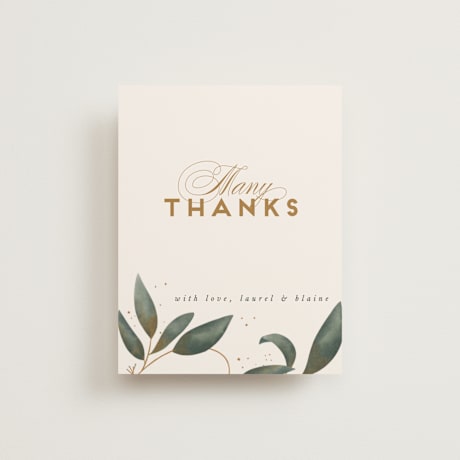 Flat Wedding Thank You Cards