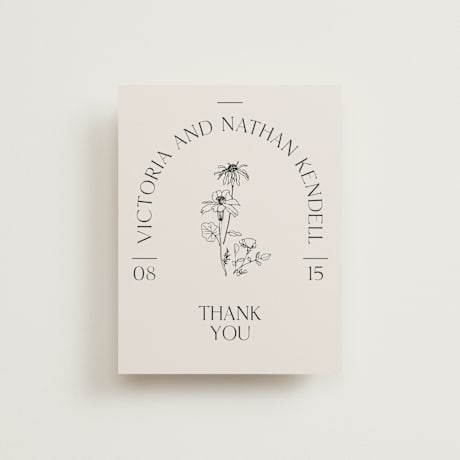 Flat Wedding Thank You Cards