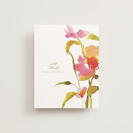 Flat Wedding Thank You Cards