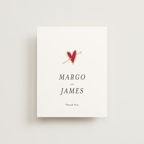 Foil-Pressed Flat Wedding Thank You Cards