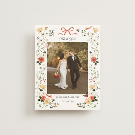 Foil-Pressed Flat Wedding Thank You Cards