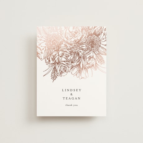 Foil-Pressed Flat Wedding Thank You Cards