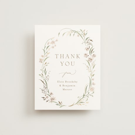 Foil-Pressed Flat Wedding Thank You Cards