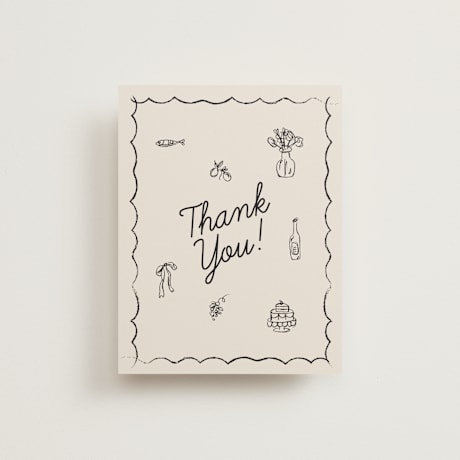 Folded Wedding Thank You Cards