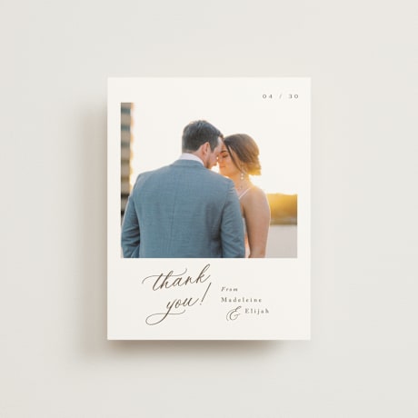 Folded Wedding Thank You Cards