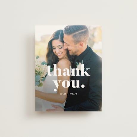 Folded Wedding Thank You Cards