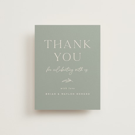 Folded Wedding Thank You Cards