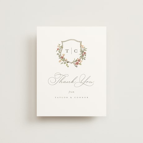 Folded Wedding Thank You Cards