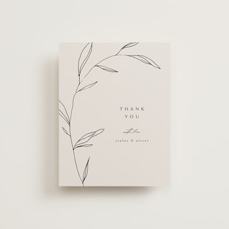 Folded Wedding Thank You Cards