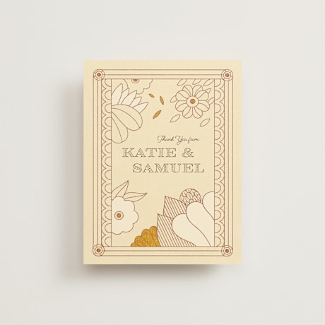 Folded Wedding Thank You Cards