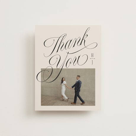 Folded Wedding Thank You Cards