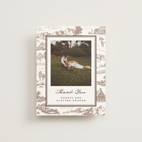 Folded Wedding Thank You Cards