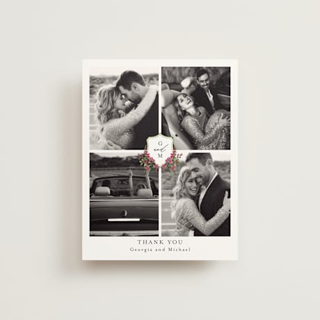 Folded Wedding Thank You Cards