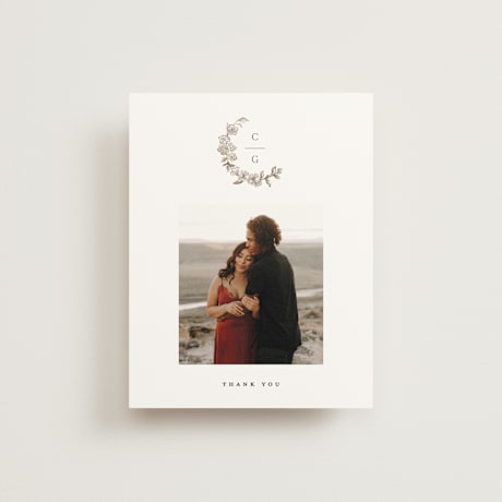 Folded Wedding Thank You Cards