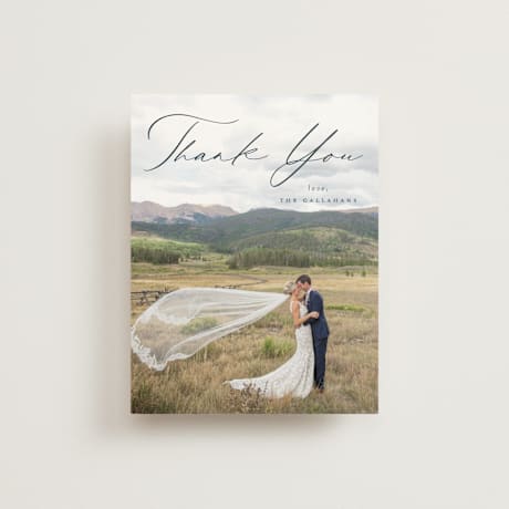Folded Wedding Thank You Cards