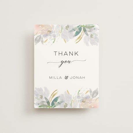 Folded Wedding Thank You Cards