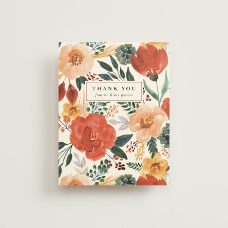 Folded Wedding Thank You Cards