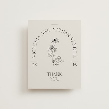 Folded Wedding Thank You Cards