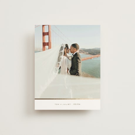 Foil-Pressed Folded Wedding Thank You Cards