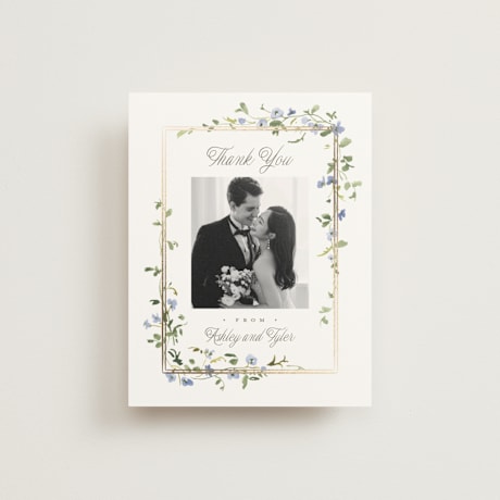 Foil-Pressed Folded Wedding Thank You Cards