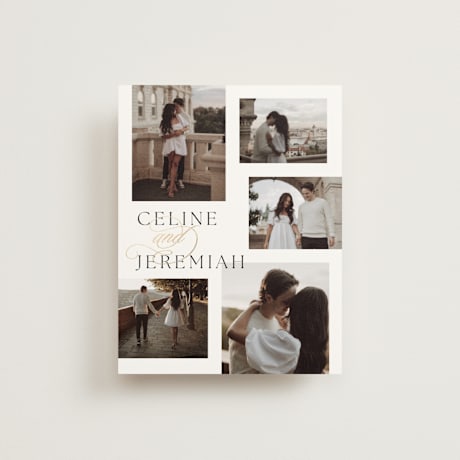 Foil-Pressed Folded Wedding Thank You Cards