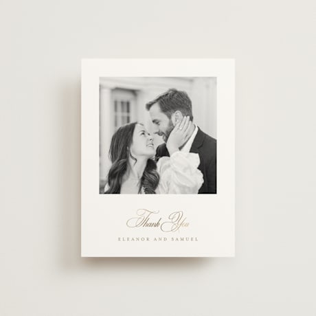Foil-Pressed Folded Wedding Thank You Cards