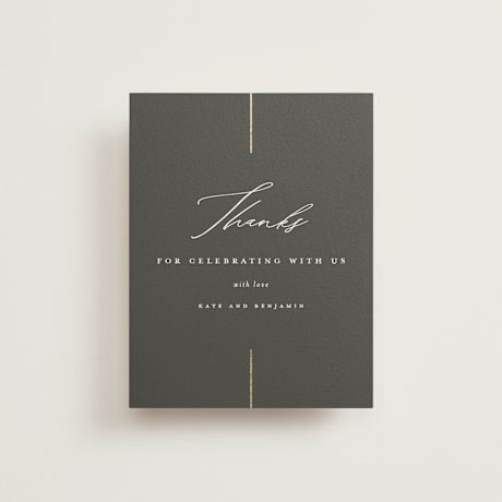 Foil-Pressed Folded Wedding Thank You Cards