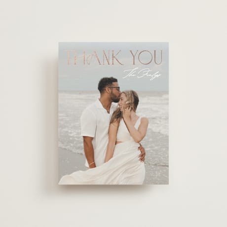 Foil-Pressed Folded Wedding Thank You Cards