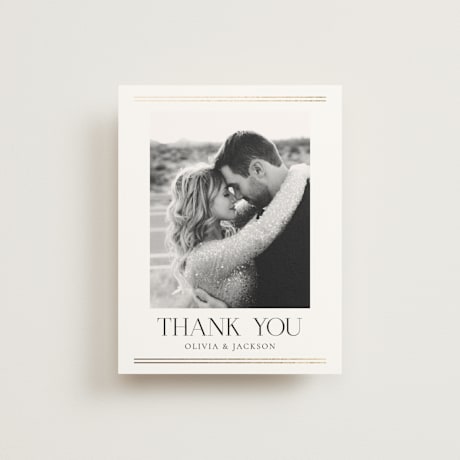 Foil-Pressed Folded Wedding Thank You Cards